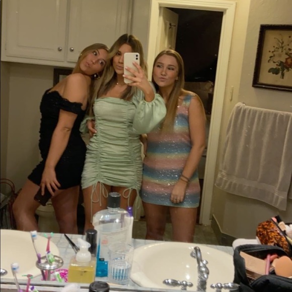 LIKE NEW WORN ONCE Esther Penn Mint Mini Dress - Picture 3 of 4